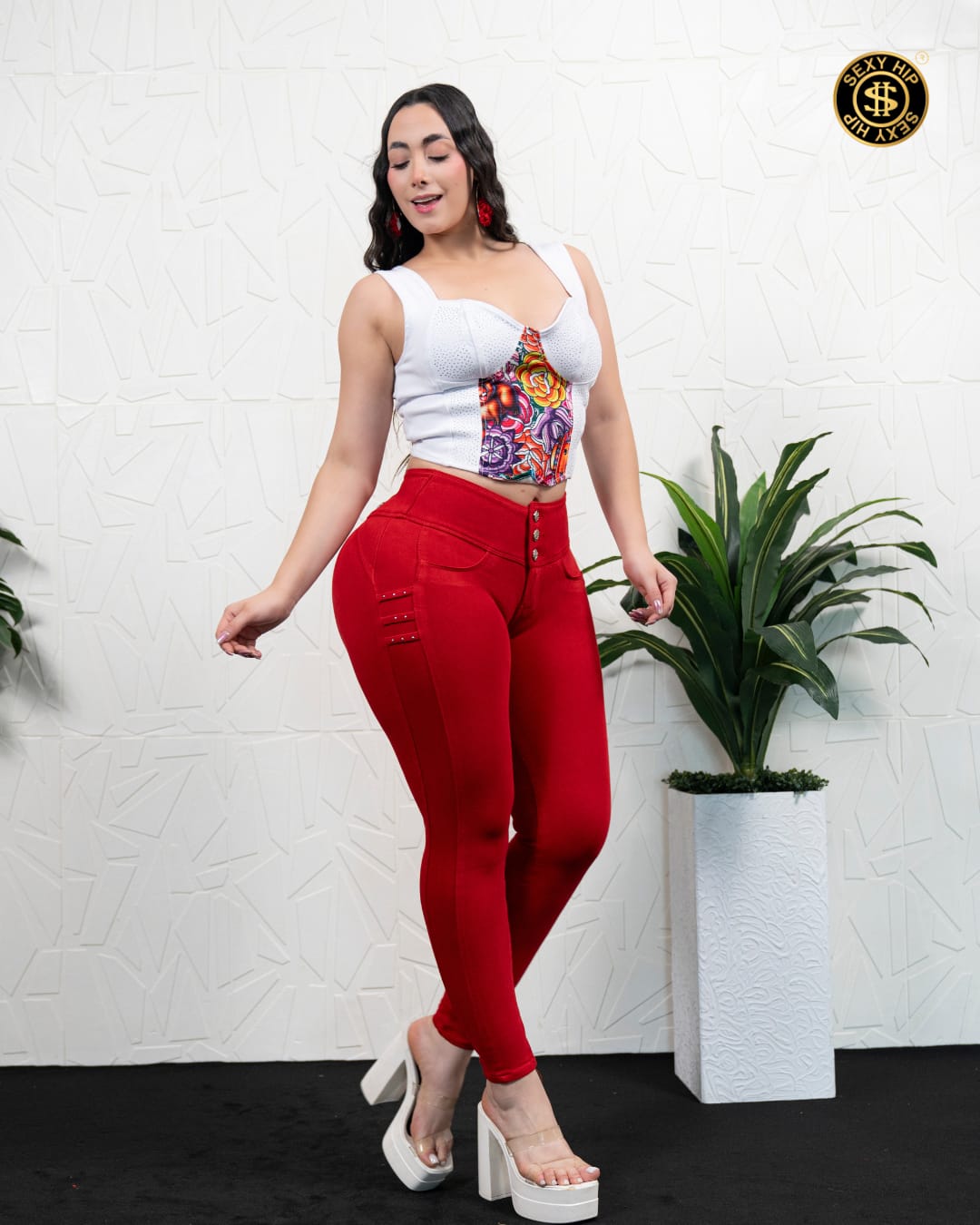 PANTALON LUCIANA ROJO PASION