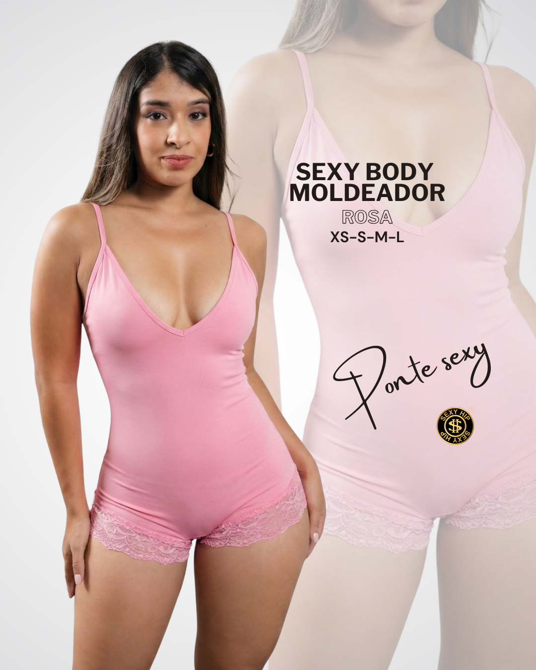 Sexy Body Moldeador Rosa de Tiras